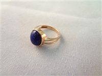 14K Gold and Lapis Lazuli Jewelry: (1) Necklace, (1) Ring, (2) Bracelets