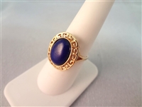 14K Gold and Lapis Lazuli Jewelry: (2) Bracelets, (2) Necklaces, (1) Ring