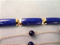 14K Gold and Lapis Lazuli Jewelry: (2) Bracelets, (2) Necklaces, (1) Ring