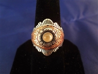 Carolyn Pollack Sterling, 14K Gold Matching (1) Cuff Bracelet, (1) Pendant, (2) Rings
