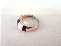 Sterling Silver Lapis Lazuli Blue Jewelry Group: (2) watch and Bracelet Sets, (3) Rings