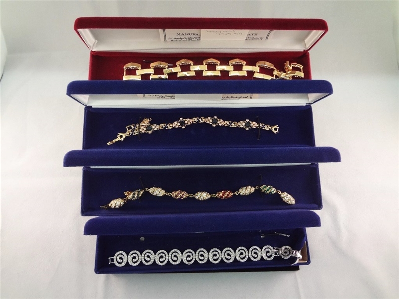 (4) Jacqueline Bouvier Kennedy Camrose and Kross Bracelets New in Boxes