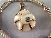 Judith Ripka Sterling Silver Bracelet and Pendant Set