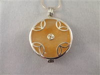 Sterling Silver and Green Apple Jade (4) Pendants, (1) Silver Necklace