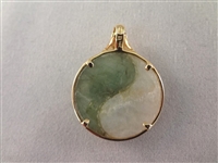 14K Gold and Dark Green Jade (2) Bracelets, (1) Ring, (1) Pendant