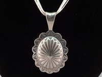Southwest Solid Sterling Silver Liquid Silver Necklace and Pendant