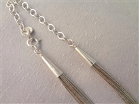 Southwest Solid Sterling Silver Liquid Silver Necklace and Pendant