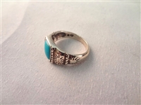 (7) Sterling Silver Southwest Turquoise Rings 