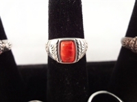 (7) Sterling Silver Southwest Turquoise Rings 