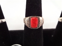(7) Sterling Silver Southwest Turquoise Rings 