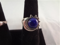 (7) Sterling Silver Southwest Turquoise Rings 