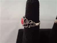 (7) Sterling Silver Southwest Turquoise Rings 