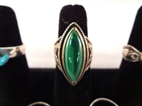 (10) Southwest Sterling Silver Turquoise Rings 