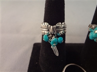 (10) Southwest Sterling Silver Turquoise Rings 