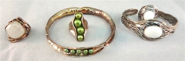Hagit Gorali Israel Sterling Silver Matching Sets: Bracelets and Rings