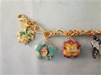 (3) Nolan Miller Jewelry Group: Charm Bracelet, Cala Lily Bangle, Parrot Bangle
