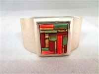 Carolyn Pollack Sterling Silver (2) Matching Cuff Bracelet and Pendants