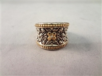(3) Barbara Bixby Sterling Silver 18k Gold Rings