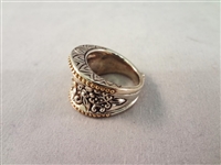 (3) Barbara Bixby Sterling Silver 18k Gold Rings