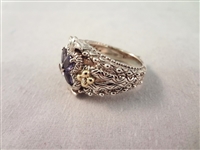 (3) Barbara Bixby Sterling Silver 18k Gold Rings