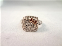 Sterling Silver Hello Kitty Pave Crystals Ring Size 9