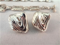 Sterling Silver (2) Bracelets, (2) Earring Pairs