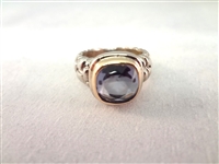 (4) Sterling Silver and 14K Gold Rings with Stones