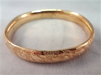 (3) Bangle Bracelets: Gold Filled, Sterling and 18K, 1920