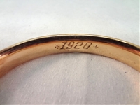 (3) Bangle Bracelets: Gold Filled, Sterling and 18K, 1920