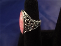 (3) Carolyn Pollack Sterling Silver and Rhodochrosite Rings