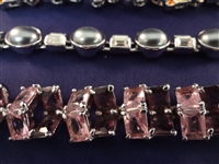(5) Nolan Miller Rhinestone Vintage Bracelets