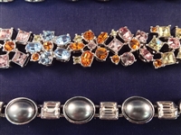 (5) Nolan Miller Rhinestone Vintage Bracelets