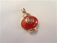 14K Gold and Red Jade Jewelry Group: (1) Bracelet, (3) Pendants