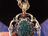 Carolyn Pollack Sterling Silver and Malachite Necklace, Pendant and Ring Set