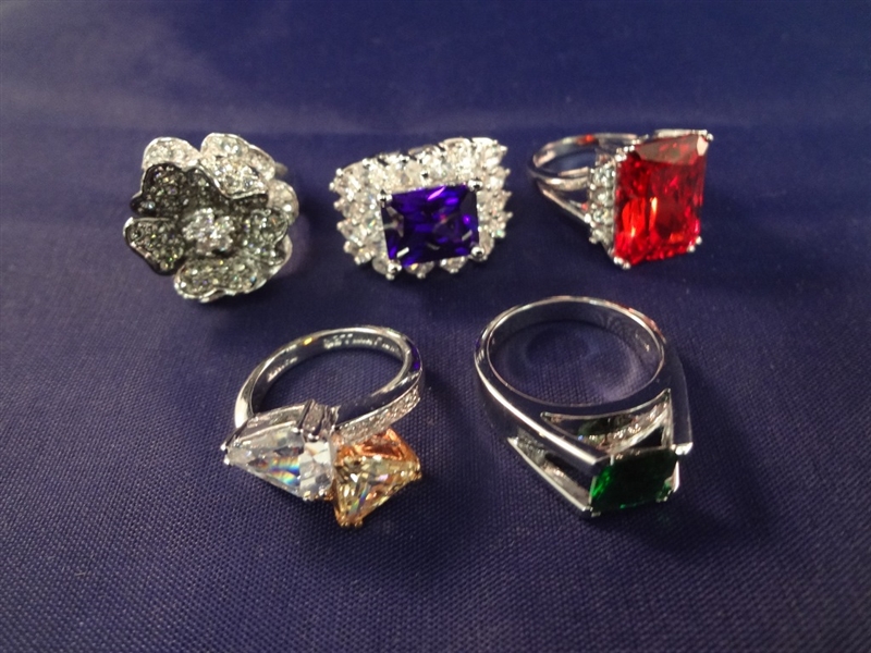(5) Nolan Miller Chunky Cocktail Rings