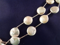 Sterling Silver and Mother of Pearl Jewelry Set: Necklace, Bracelet, Ring