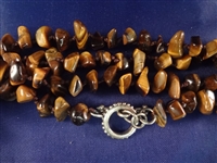 Sterling Silver and Tiger Eye Jewelry Suite: Necklace, Bracelet, Pendant, and Ring