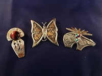 Carolyn Pollack Relios Sterling Silver and 14K Gold Brooches/Pendants