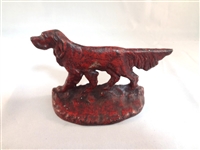 (3) Cast Iron Single Book Ends: Pointer Dog, Men on Camels, Praying Couple