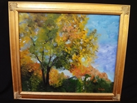 Original Oil Painting on Board Landscape Signed Bursham