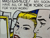 Roy Lichtenstein's Masterpiece Framed behind glass lithograph