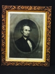William Marshall Engraving Abraham Lincoln Period Leaf Carved Frame