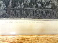 William Marshall Engraving Abraham Lincoln Period Leaf Carved Frame