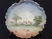 Royal Bayreuth Bavaria Linen Finish Goats Plate