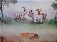 Royal Bayreuth Bavaria Linen Finish Goats Plate