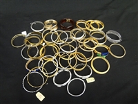 (46) Trifari Costume Bangle and Hinged Bracelets