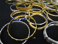 (46) Trifari Costume Bangle and Hinged Bracelets