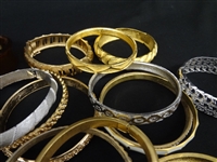 (46) Trifari Costume Bangle and Hinged Bracelets