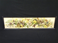 Grace Barton Allen "Pansies" Yard Long Lithograph