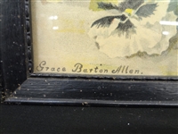 Grace Barton Allen Pansies Yard Long Lithograph